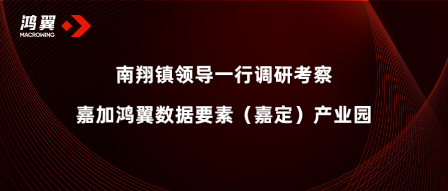 南翔镇领导一行调研考察嘉加鸿翼数据要素（嘉定）产业园